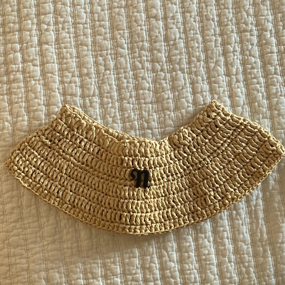 Nanushka raphia cut out hat - New